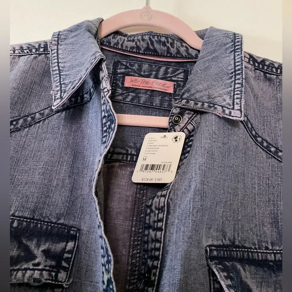 We The Free Purple Button Down Shirt - Picture 6 of 10